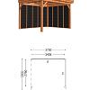 Buitenverblijf Casa 3750x3300x2600mm (bxdxh)