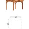 Buitenverblijf Casa 3750x3300x2600mm (bxdxh)