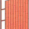 Wandmodule B sponningplank verticaal 1630x2200mm onbehandeld