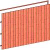 Wandmodule E sponningplank verticaal 3405x2200mm onbehandeld