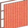 Wandmodule H sponningplank verticaal 2230x2200mm onbehandeld