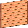 Wandmodule K blokhut profielplank 2230x1560mm onbehandeld