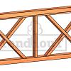 Veranda kruis 2230x700mm onbehandeld hekwerk H