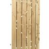 Jumbodeur v.z.v. slotgat, geschaafd vuren 15 mm op verstelbaar stalen frame 100 x 200 cm, recht vert