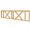 Hekwerk met kruis douglas type C, 278,5 x 73 cm, onbehandeld.