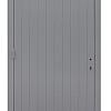 Hardhouten enkele 1-ruits deur Prestige met dubbelglas, rechtsdraaiend, 109 x 221 cm, grijs gegrond.