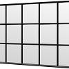Steel look raam zwart 3405x2200mm module E-03