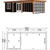 Buitenverblijf Siena 9300x4150x2500mm (bxdxh)