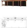 Buitenverblijf Siena 11150x4150x2500mm (bxdxh)