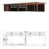 Buitenverblijf Siena 14700x4150x2500mm (bxdxh)