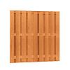 Hardhouten geschaafd plankenscherm 20-planks, recht verticaal, 180 x 180