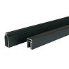 Aluminium boven- en onderregel 2x4,1x180cm zwart gepoedercoat