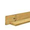 Grenen blokhutplank 2,8 x 14,5 x 180 cm, groen geïmpregneerd.