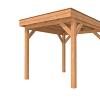 Buitenverblijf plat dak Premium I, douglas, basismodel L/B, 257x307 cm, onbehandeld.