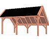 Kapschuur De Hoeve XL 5850x3800x3450mm (bxdxh)