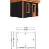 Buitenverblijf Casa 4850x3300x2600mm (bxdxh)