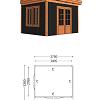 Buitenverblijf Casa 4850x3300x2600mm (bxdxh)