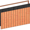 Wandmodule F sponningplanken 2760x1170mm zwart
