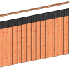 Wandmodule G sponningplanken 3405x1170mm zwart