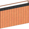 Wandmodule L sponningplanken 3405x1560mm zwart