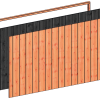 Wandmodule S sponningplanken 2760x1560mm zwart