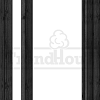 Douglas Steel Look vleugelraam enkel 674x1296mm rechtsdraaiend zwart - module 01