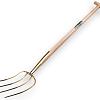 Mestvork met 4 tanden, brons, met T-steel 100 cm.