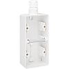 Hydro opbouwdoos 2V verticaal + M20 ingang + wartel wit type 701-84251