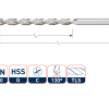 Houtspiraalboor HSS DIN340 TLS ø4 (1 st per set)