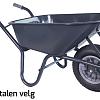 Kruiwagen HUMMER 85 L staal rondneus + metalen velg