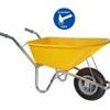 Bouwkruiwagen Basic HDPE 100 L geel
