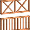 Veranda kruis hekwerk onbehandeld (diverse maten)