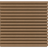 NewTechWood HKC co-extrusie wand bekleding castellation 25 profiel, 2,5 x 19,6 x 290 cm, Teak.