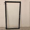 Verstelbaar poortframe 98,5-190 cm tbv horizontale planken - zwart
