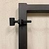 Verstelbaar poortframe 98,5-190 cm tbv horizontale planken - zwart