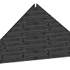 Topgevel Zadeldak XL Vuren zwart