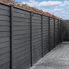 Betonpaal met sleuf 10 x 10 x 275, antraciet eindpaal, ongecoat t.b.v. blokhutprofielplanken.