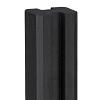Betonpaal met sleuf 10 x 10 x 275, antraciet tussenpaal, gecoat t.b.v. blokhutprofielplanken.