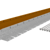 Flexline gegalvaniseerd hoogte 7,5 cm - lengte 220 cm - incl. grondnagels