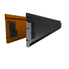 Rigidline gegalvaniseerd hoogte 24 cm - lengte 216 cm - incl. grondnagels