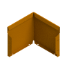 Kant-en-klare hoek Flexline 240 Corten incl. vebindingsset