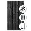 Tuindeur Privacy grenen geschaafd zwart 120x195cm - incl. zwart slot