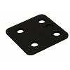 GB drukplaat zonder sleuf, 3x70x70mm, zwart, 48 stuks per zak
