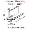 L-Element 50x30x40 (bxdxh) zwart