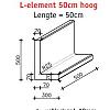 L-Element 50x30x50 (bxdxh) zwart