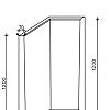 L-Hoekelement 50x50x120 (bxdxh) zwart