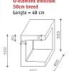 U-hoekelement 40x40x50 (bxdxh) Roestbruin