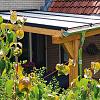 Muuraanbouw veranda DD50XL Deluxe - polycarbonaat dak