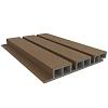 NewTechWood HKC co-extrusie wand bekleding castellation 50 profiel, 2,5 x 19,6 x 290 cm, Teak.