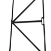 Poortframe verstelbaar met slotkast 100x180 cm zwart
